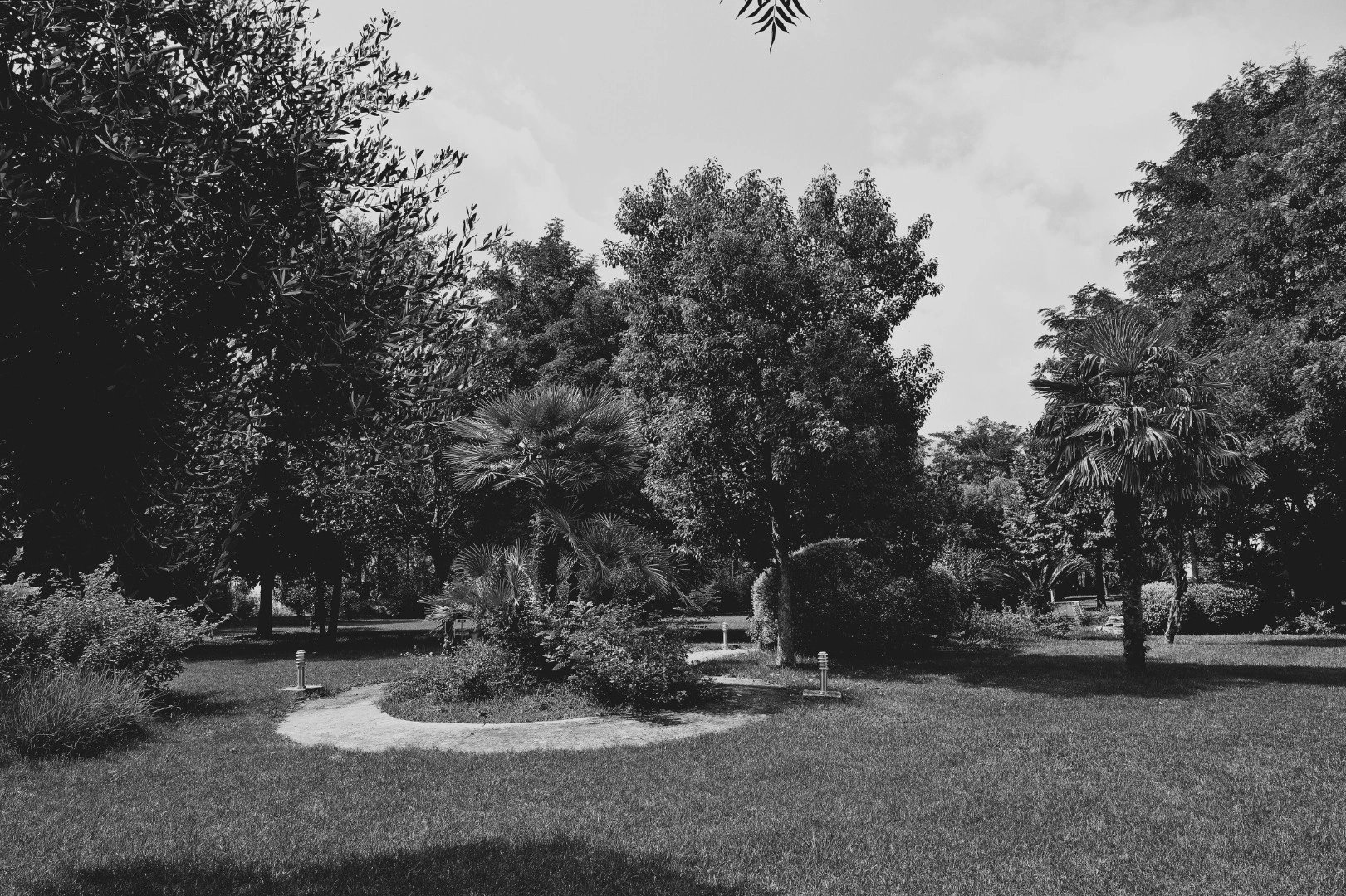 Jardin arboré de l’hôtel 3 étoiles à Lucciana en Corse